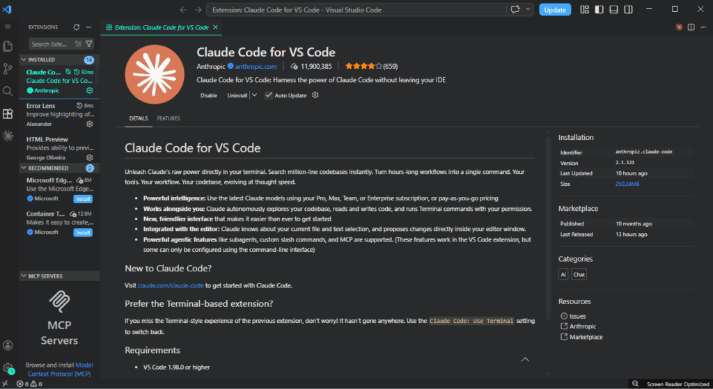 VS code Claude Code
